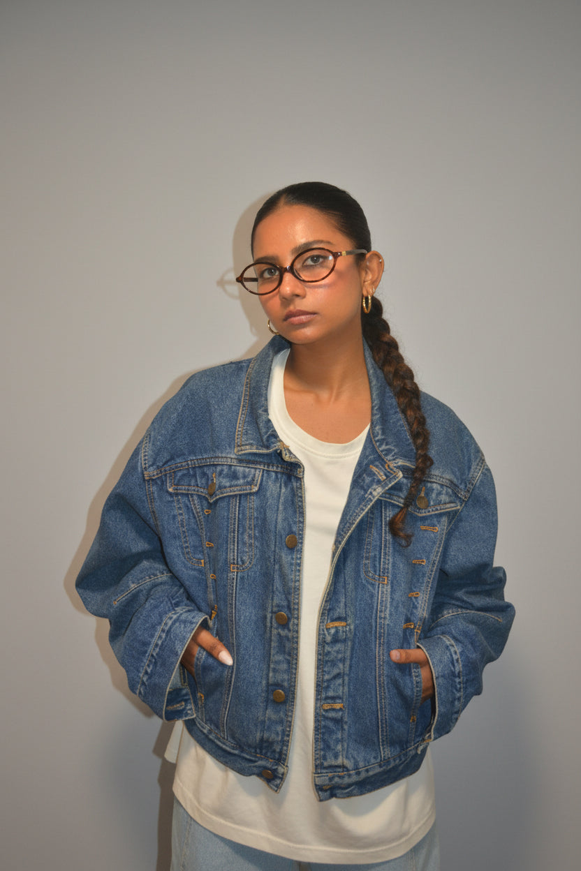 Oversized 90s Denim Trucker Jacket