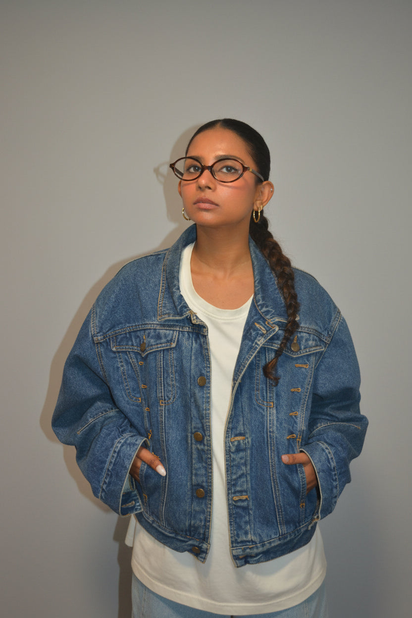Oversized 90s Denim Trucker Jacket