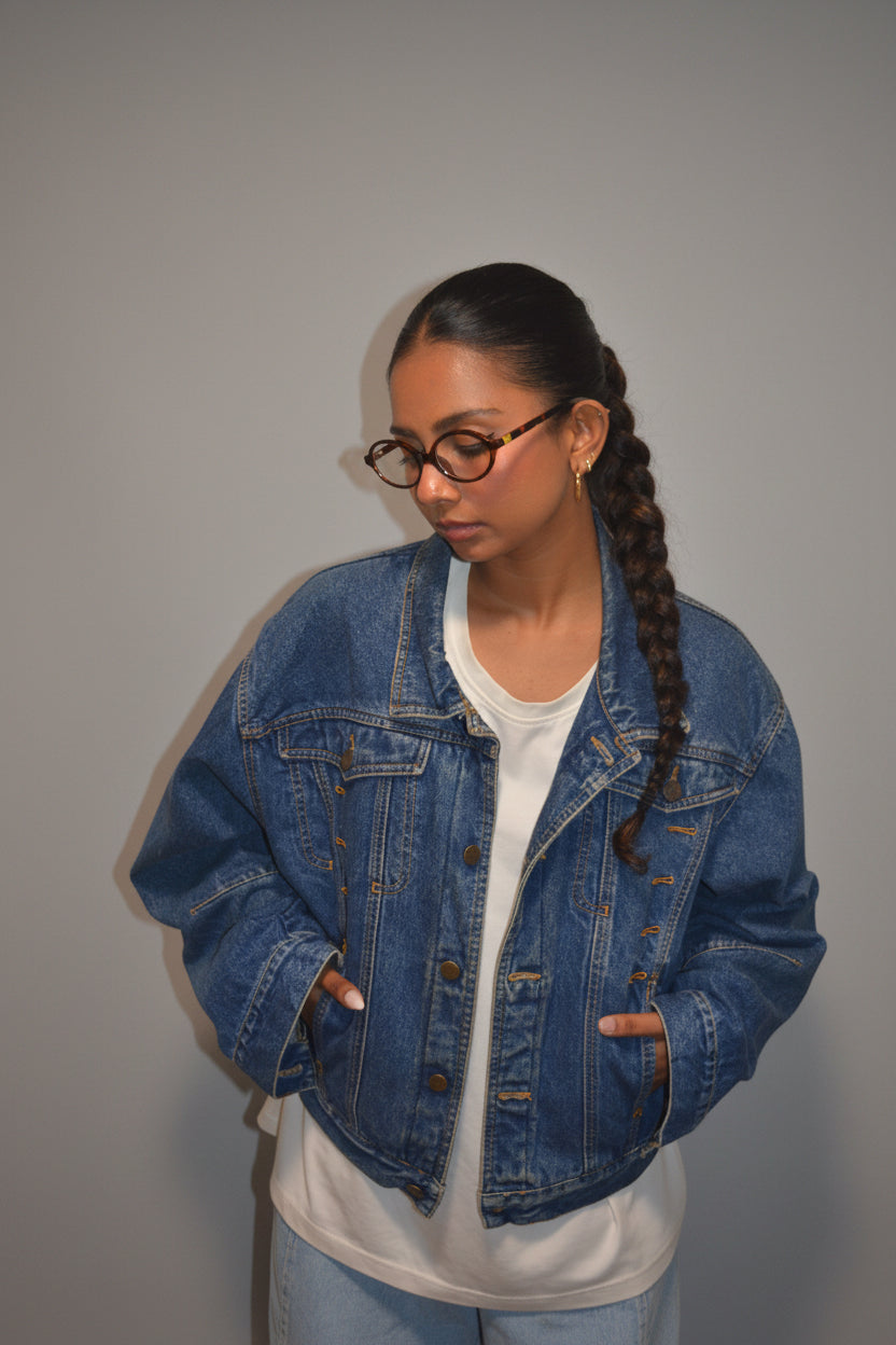 Oversized 90s Denim Trucker Jacket