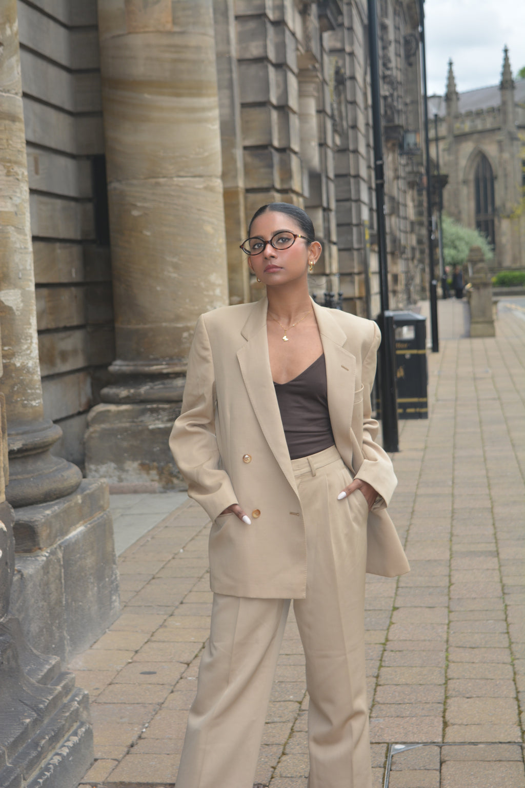 Mocha Muse Tailored Suit Set