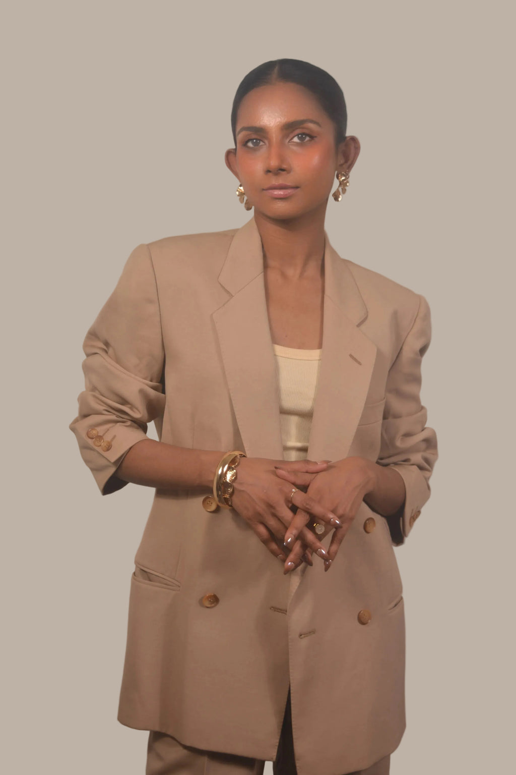 Mocha Muse Tailored Suit Set